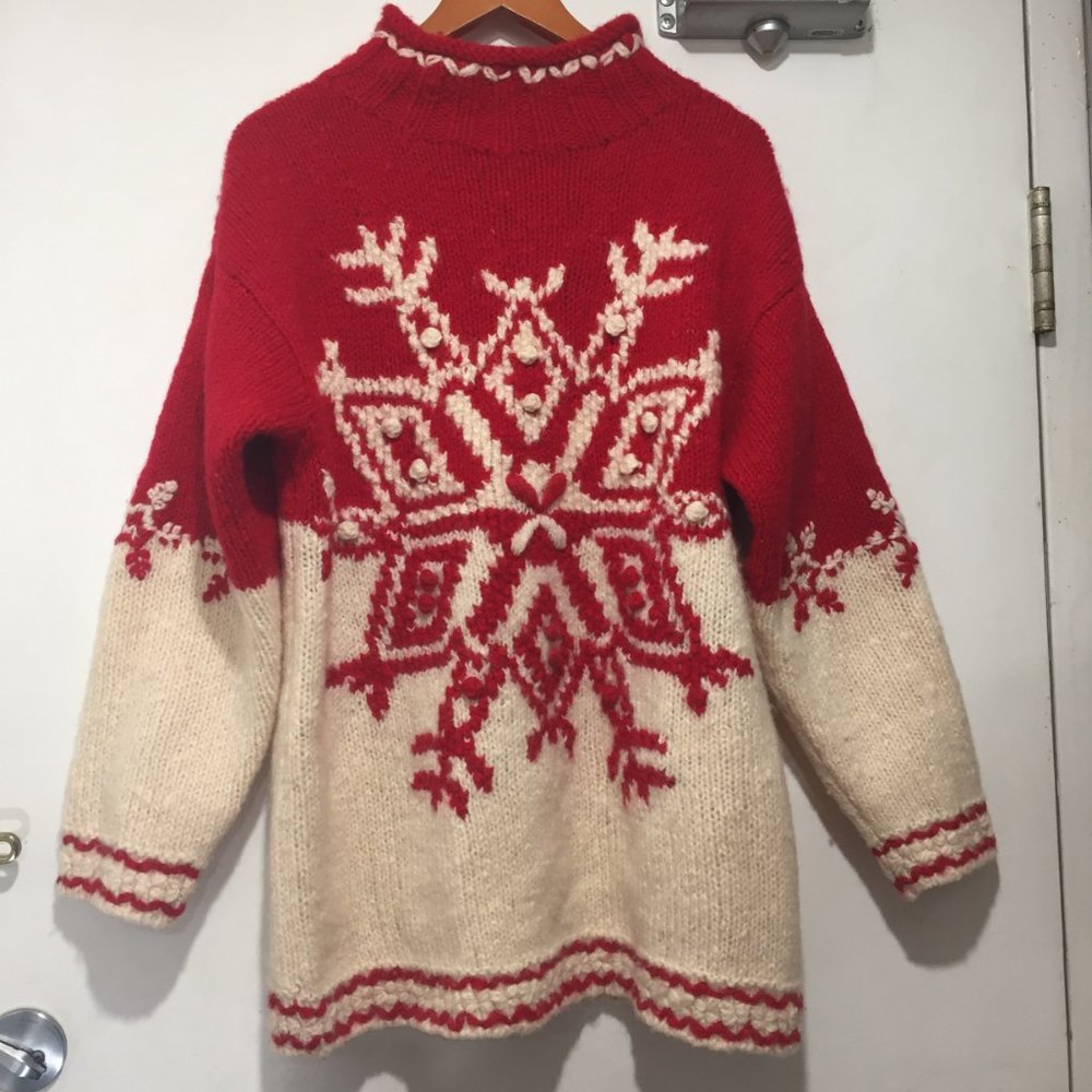 VINTAGE EXPRESS TRICOT CHUNKY KNIT WOOL SWEATERS SIZE M